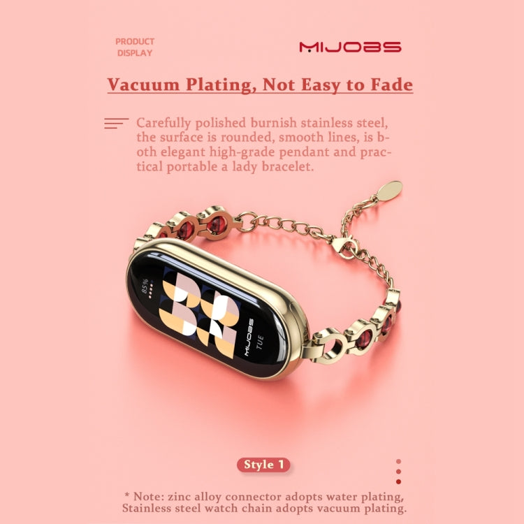 Xiaomi Mi Band 8 Mijobs Mermaid Beauty Bracelet Watch Band in stylish design, made of zinc alloy and stainless steel.