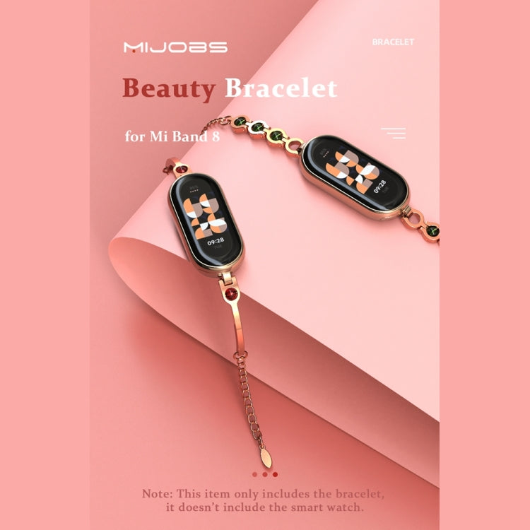 Xiaomi Mi Band 8 Mijobs Mermaid Beauty Bracelet Watch Band in stylish design, made of zinc alloy and stainless steel.