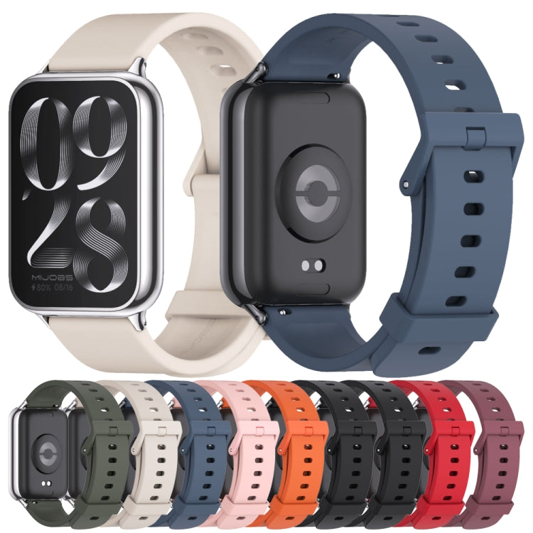 Mijobs Silicone Breathable Watch Strap for Xiaomi Mi Band 8 Pro in various colors, showcasing its breathable design and adjustable features.