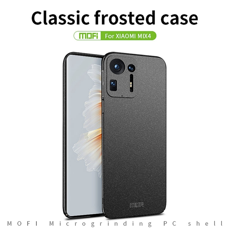 MOFI Fandun Series Frosted PC Ultra-thin case for Xiaomi Mix 4, showcasing its sleek design and lightweight features.