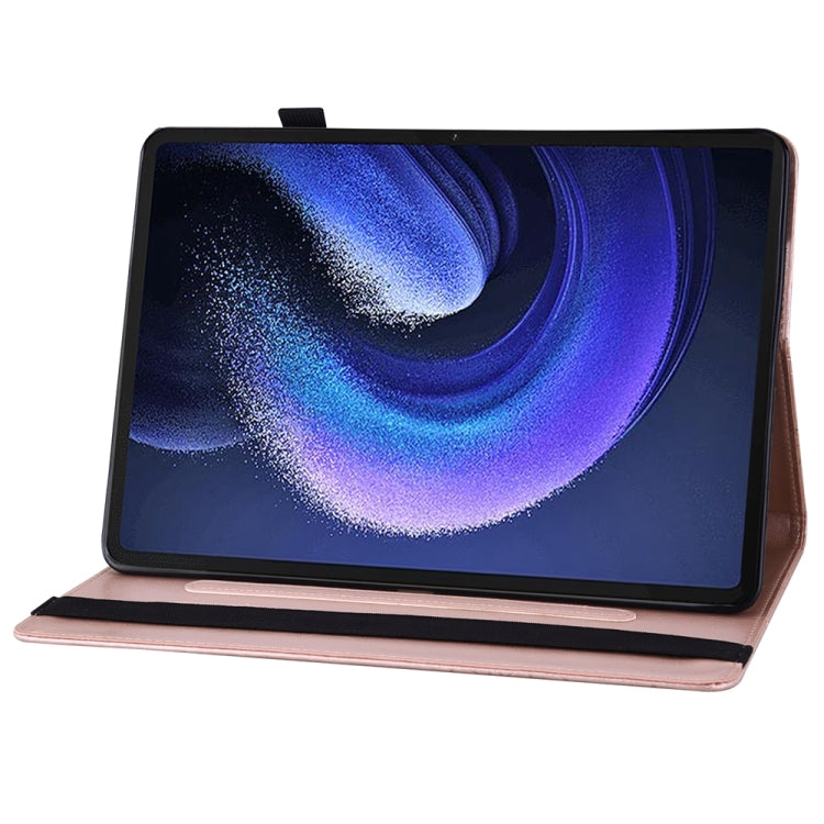 Big Butterfly Embossed Leather Tablet case for Xiaomi Pad 6 Max 14, showcasing its stylish design and practical features.