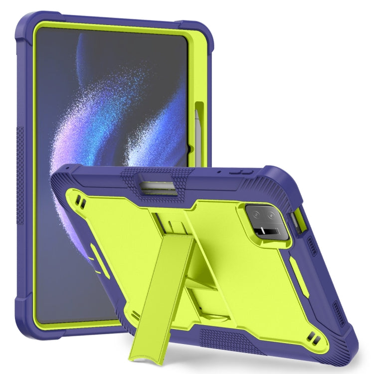 Shockproof Silicone Hybrid PC Tablet Case for Xiaomi Pad 6, featuring a durable design with a built-in kickstand.