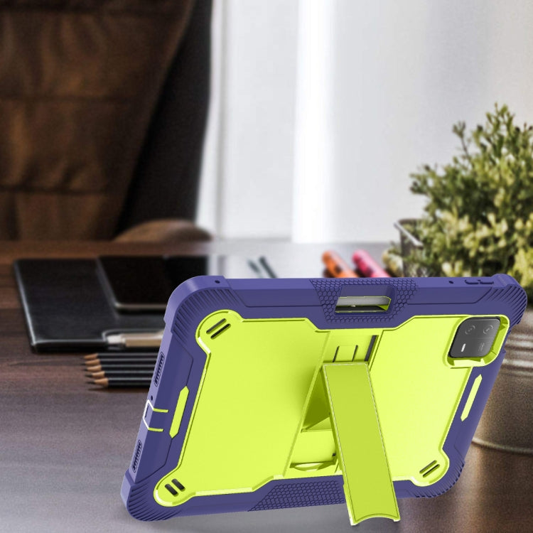 Shockproof Silicone Hybrid PC Tablet Case for Xiaomi Pad 6, featuring a durable design with a built-in kickstand.