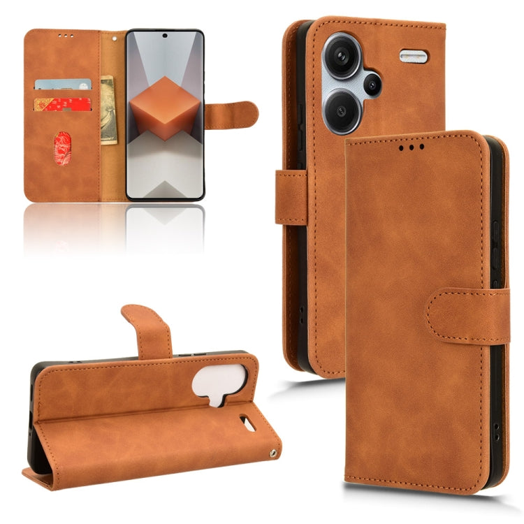 Xiaomi Redmi Note 13 Pro+ 5G magnetic flip leather phone case in stylish design, showcasing card slots and durable material.