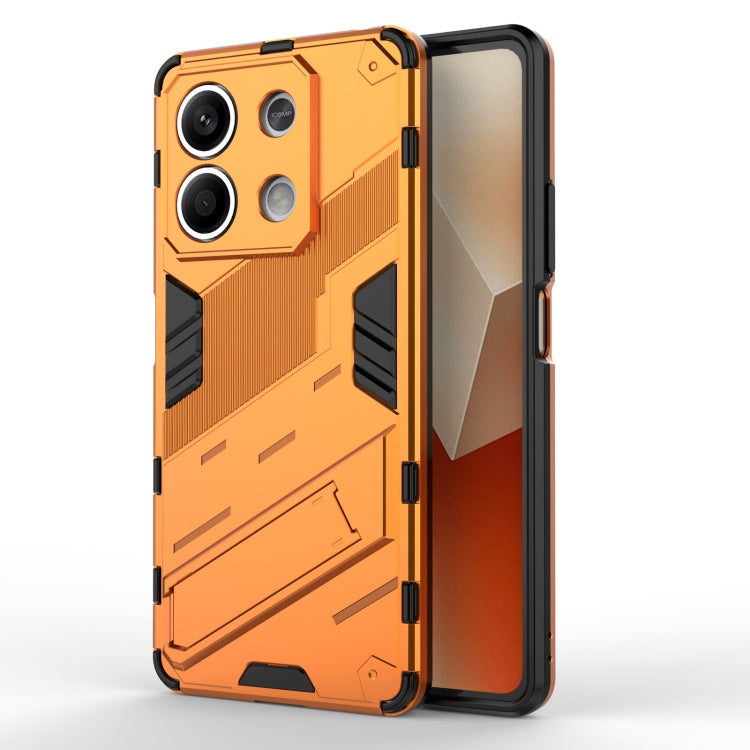 Orange Punk Armor 2 in 1 PC + TPU Phone Case for Xiaomi Redmi Note 13, showcasing its durable design and precise cutouts.