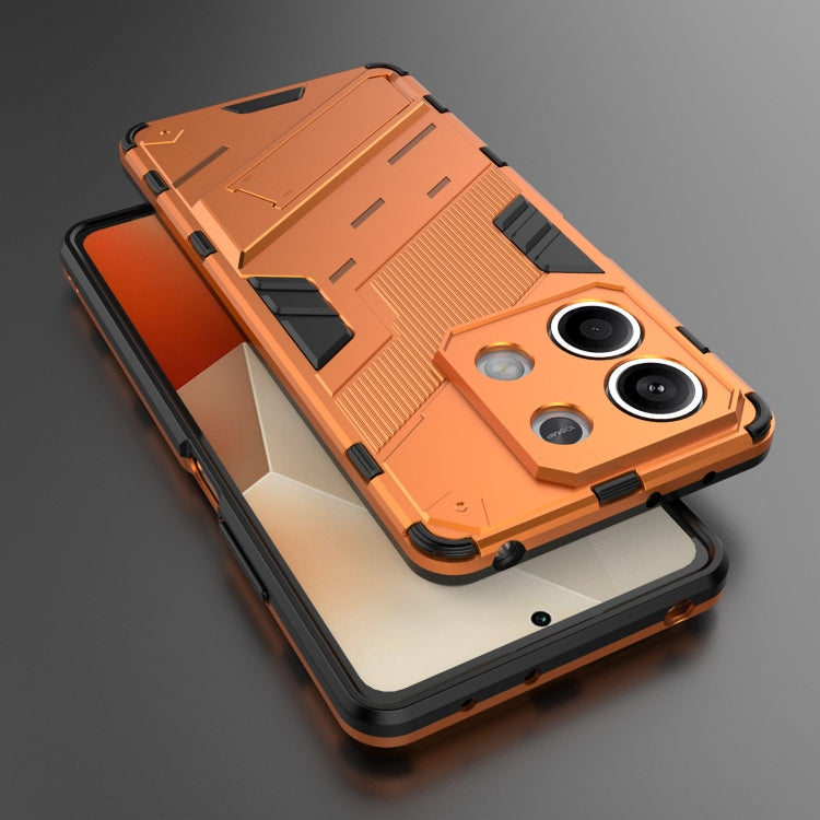 Orange Punk Armor 2 in 1 PC + TPU Phone Case for Xiaomi Redmi Note 13, showcasing its durable design and precise cutouts.