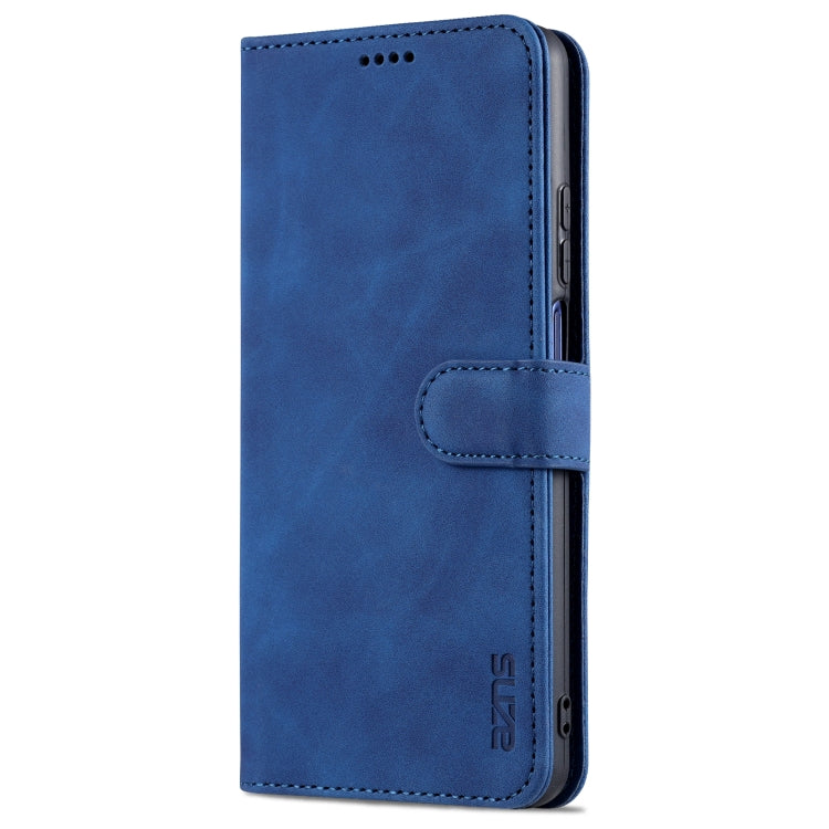 AZNS Skin Feel Calf Texture Horizontal case for Xiaomi Redmi Note 9 Pro 5G, showcasing its elegant design and functional features.