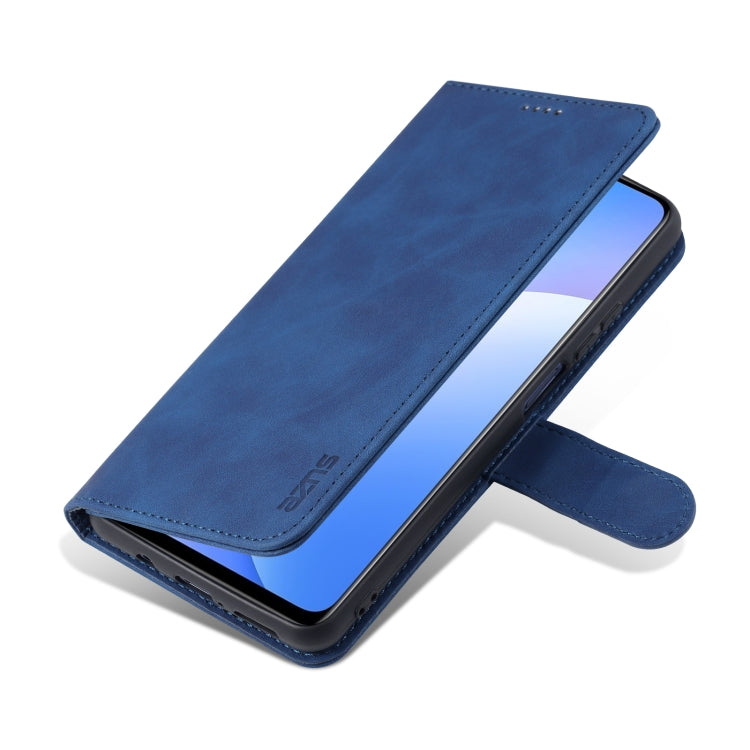 AZNS Skin Feel Calf Texture Horizontal case for Xiaomi Redmi Note 9 Pro 5G, showcasing its elegant design and functional features.