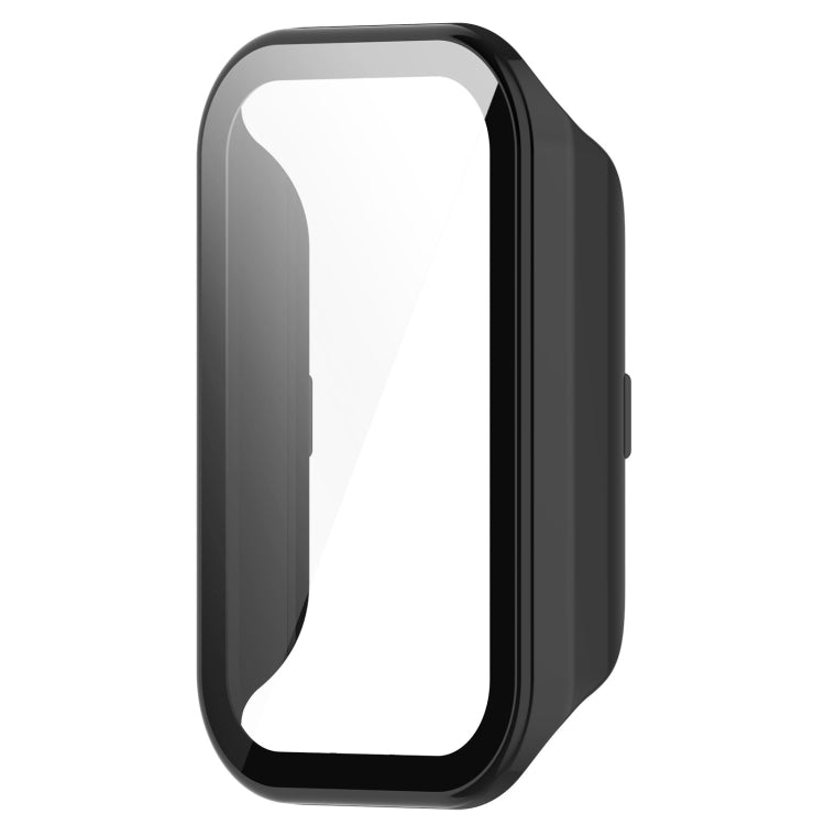 Protective case for Xiaomi Smart Band 8 Active and Redmi Band 2 made of PC and tempered glass, showcasing its sleek design and full coverage.