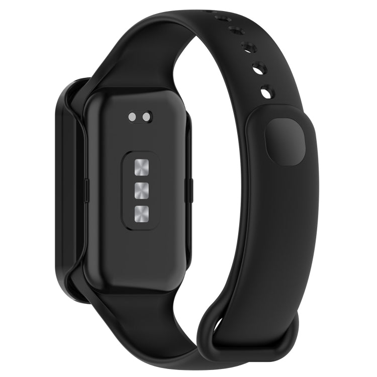 Protective case for Xiaomi Smart Band 8 Active and Redmi Band 2 made of PC and tempered glass, showcasing its sleek design and full coverage.