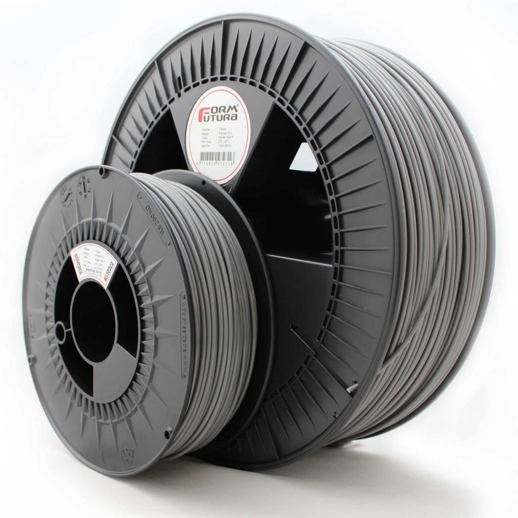 FormFutura Premium PLA 3D Printer Filament in a spool, 1.75 mm diameter, eco-friendly and high-quality material for 3D printing.