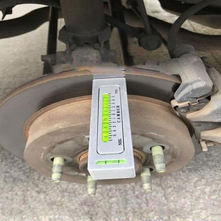 Four-Wheel Alignment Magnetic Level for tire camber adjustment, featuring a compact aluminum design with a magnetic base for easy use.