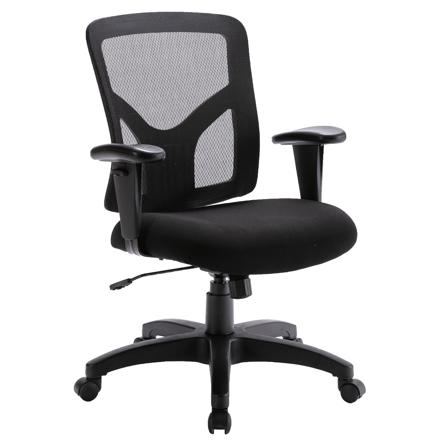 Big ergonomic office chair with mesh back and adjustable features, designed for comfort and support during long hours of use.