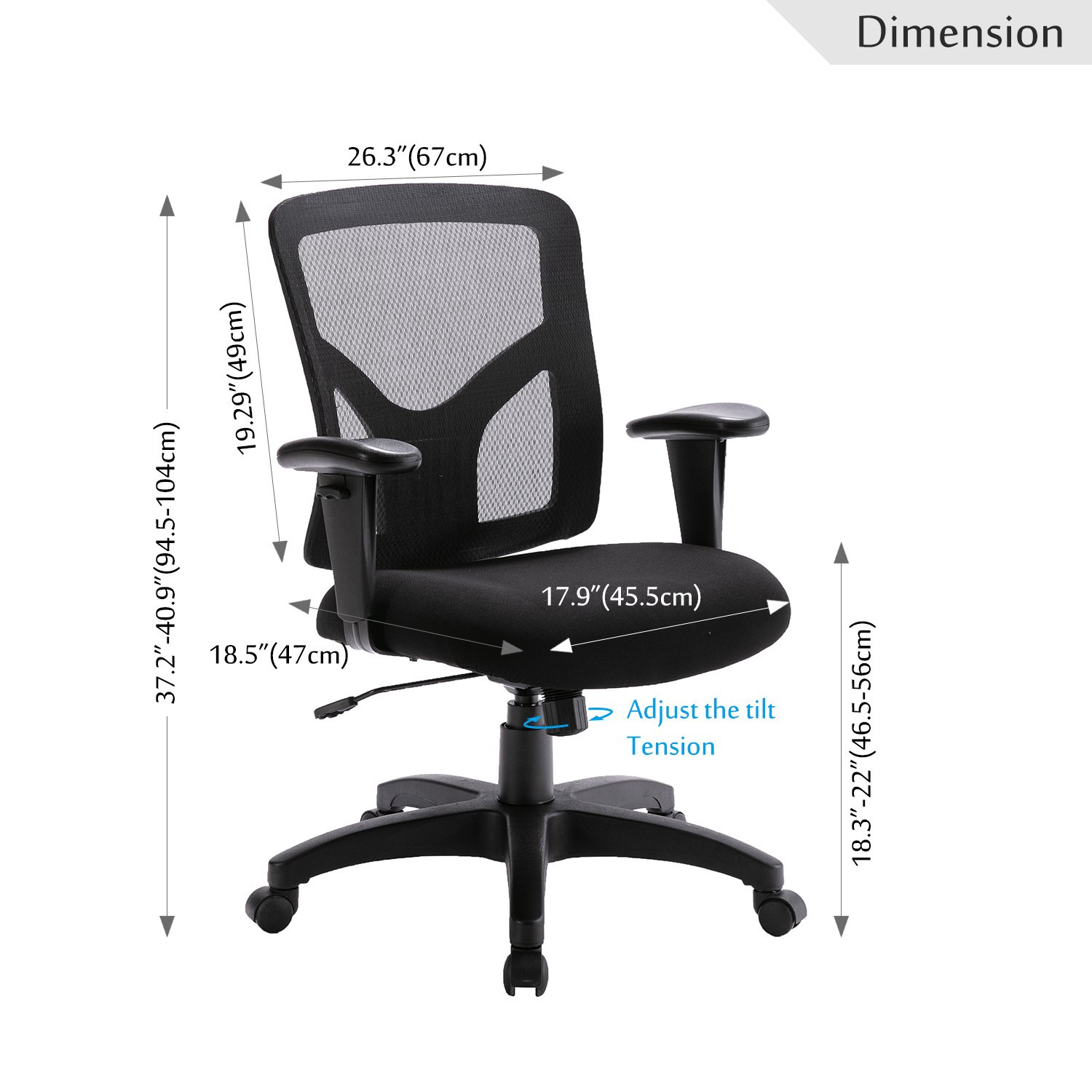 Big ergonomic office chair with mesh back and adjustable features, designed for comfort and support during long hours of use.