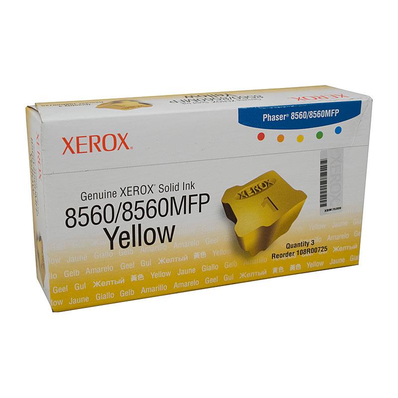 FUJI XEROX Phaser 108R00905 Yellow Ink toner cartridge, designed for high-quality printing with vibrant yellow color.