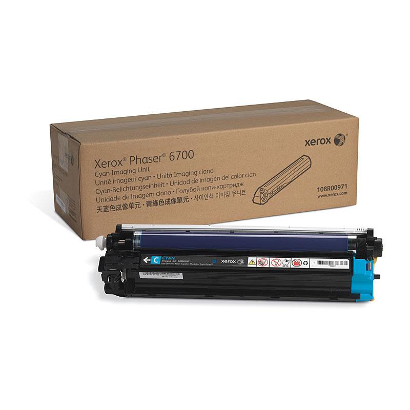 FUJI XEROX Phaser 108R00971 Cyan toner cartridge, designed for high-quality printing with a yield of 50,000 pages.