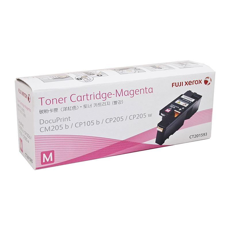 FUJI XEROX CT201593 Magenta Toner cartridge with vibrant color and packaging details.