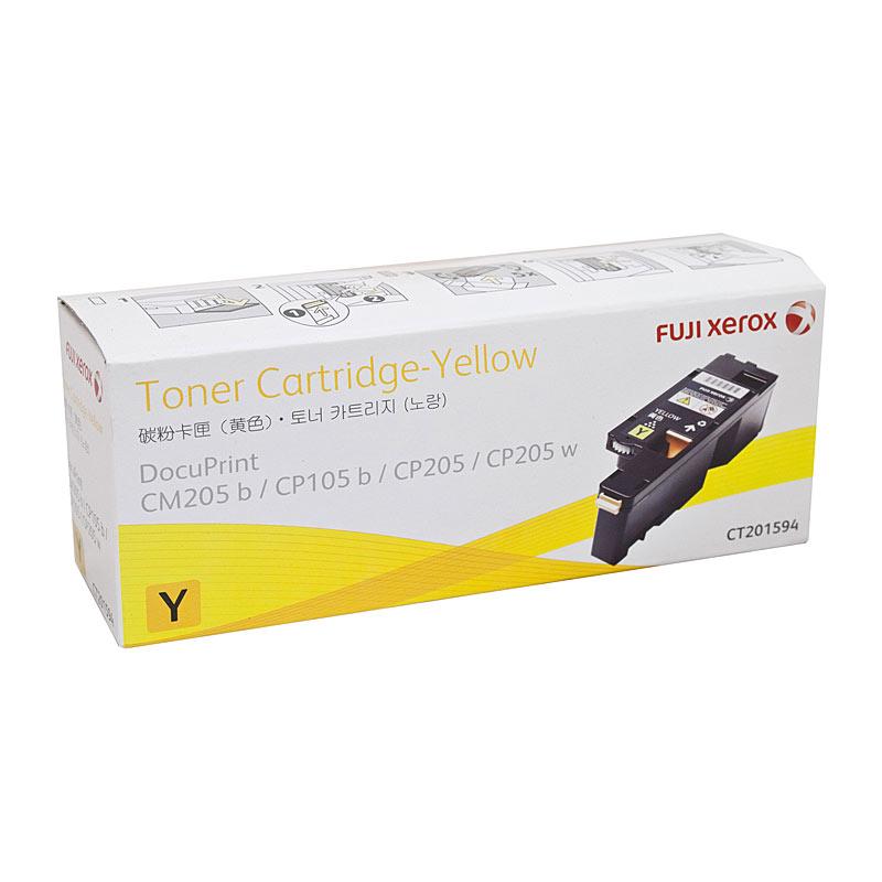 FUJI XEROX CT201594 Yellow Toner cartridge, designed for high-quality printing, yielding 1,400 pages, compatible with various FUJI XEROX printers.