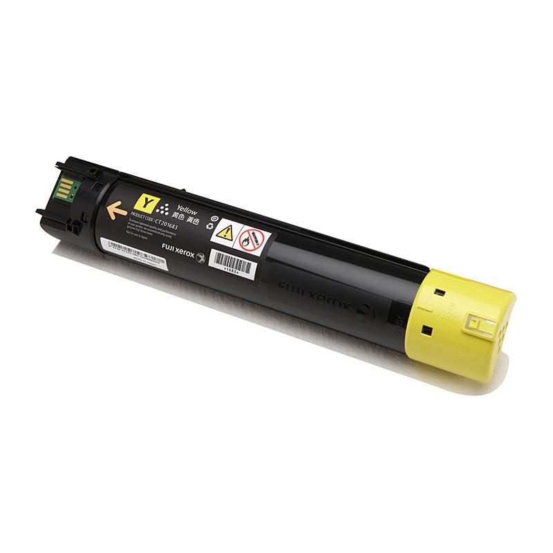 FUJI XEROX CT201683 Yellow Toner cartridge, designed for high-quality printing with a yield of 12,000 pages, compatible with DOCUPRINT CM505DA printer.