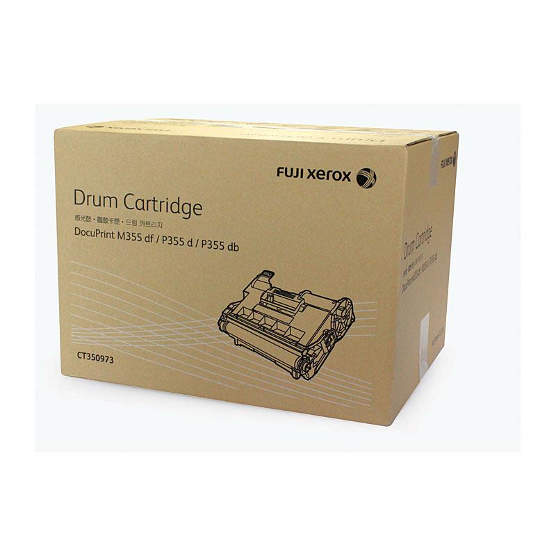 FUJI XEROX CT350973 Drum Unit, a high-quality toner cartridge designed for FUJI XEROX printers, showcasing its sleek design and packaging.