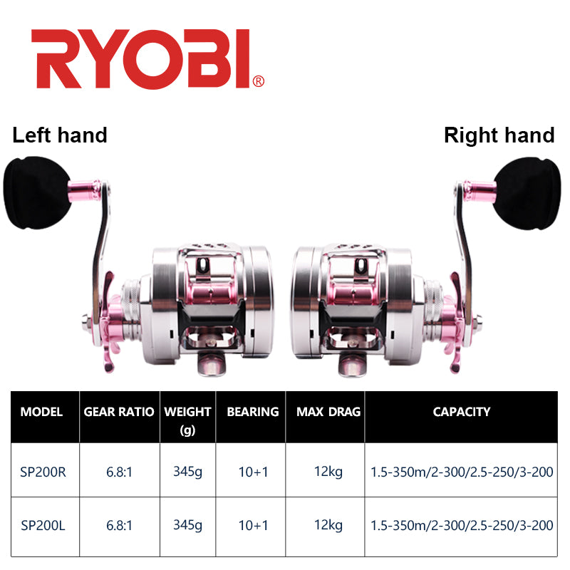 Full metal jigging reel with 10+1BB, designed for sea fishing, featuring a 6.8:1 gear ratio and 12kg max drag power.