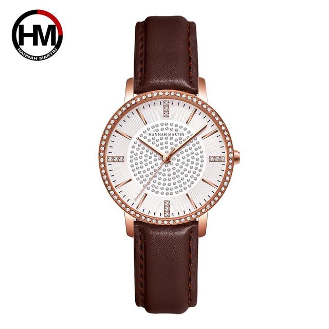 Elegant women's wristwatch featuring a full solid stainless steel strap, rose gold accents, and sparkling rhinestones, perfect for luxury styling.