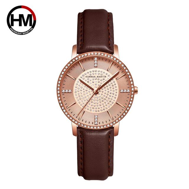 Elegant women's wristwatch featuring a full solid stainless steel strap, rose gold accents, and sparkling rhinestones, perfect for luxury styling.