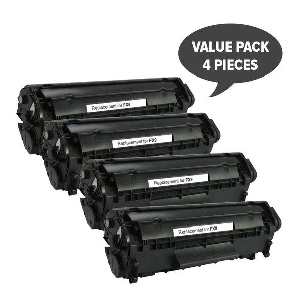 FX-9 Black Premium Generic Toner set of 4 cartridges, showcasing sleek black design and premium quality.