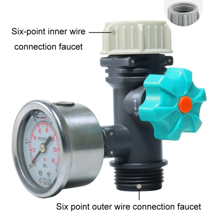 Garden Irrigation Automatic Intelligent Water Pressure system made of copper and ABS plastic, showcasing its compact design and adjustable features.