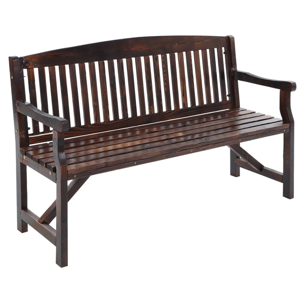 Gardeon Wooden Garden Bench made of natural fir wood, showcasing rustic design and sturdy construction, suitable for outdoor and indoor use.