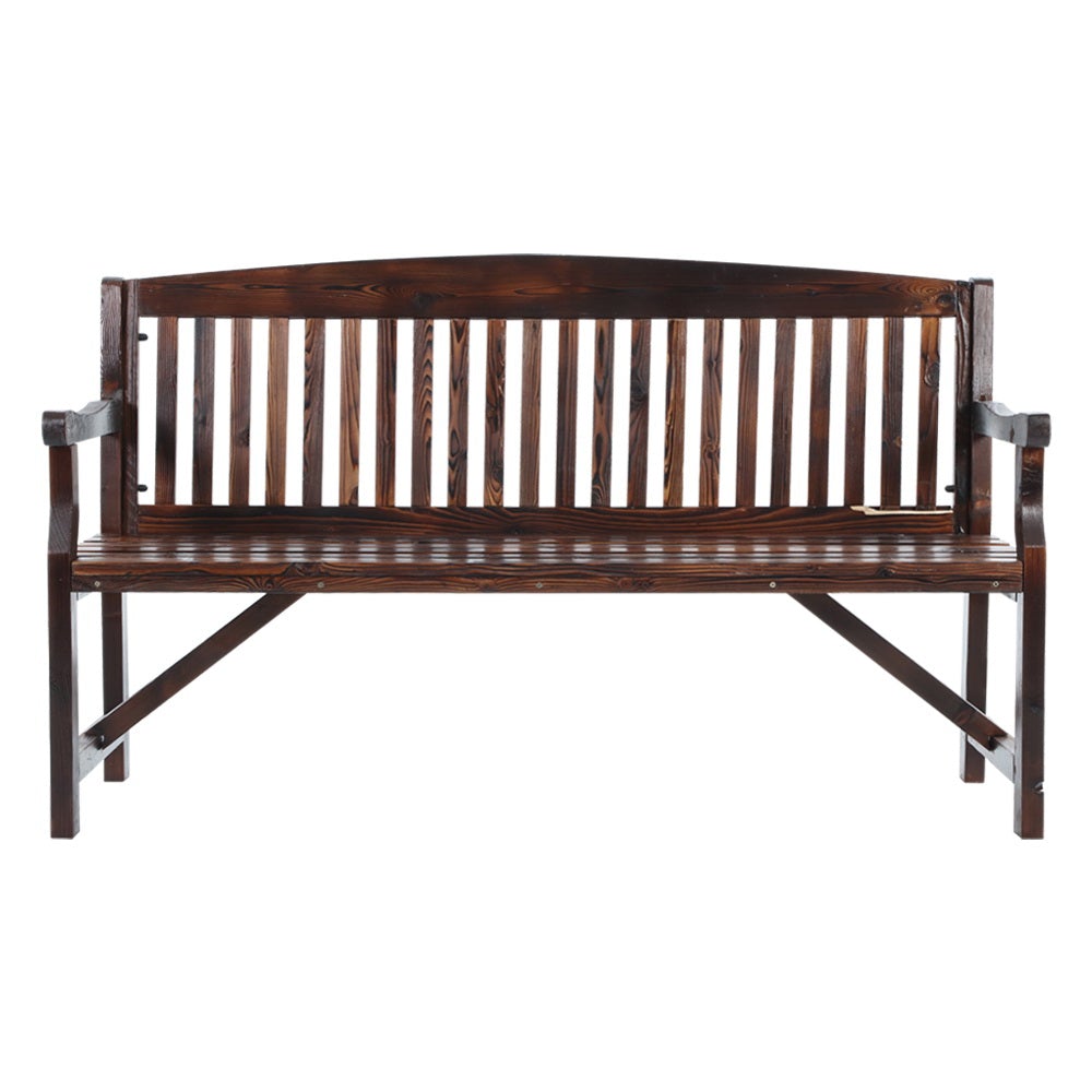 Gardeon Wooden Garden Bench made of natural fir wood, showcasing rustic design and sturdy construction, suitable for outdoor and indoor use.