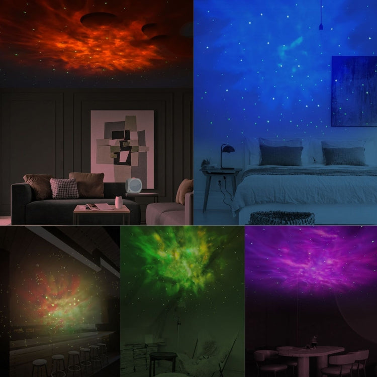 GDZ-S8 Remote Control Starry Sky Projection Light in white, showcasing its sleek design and starry projection feature.