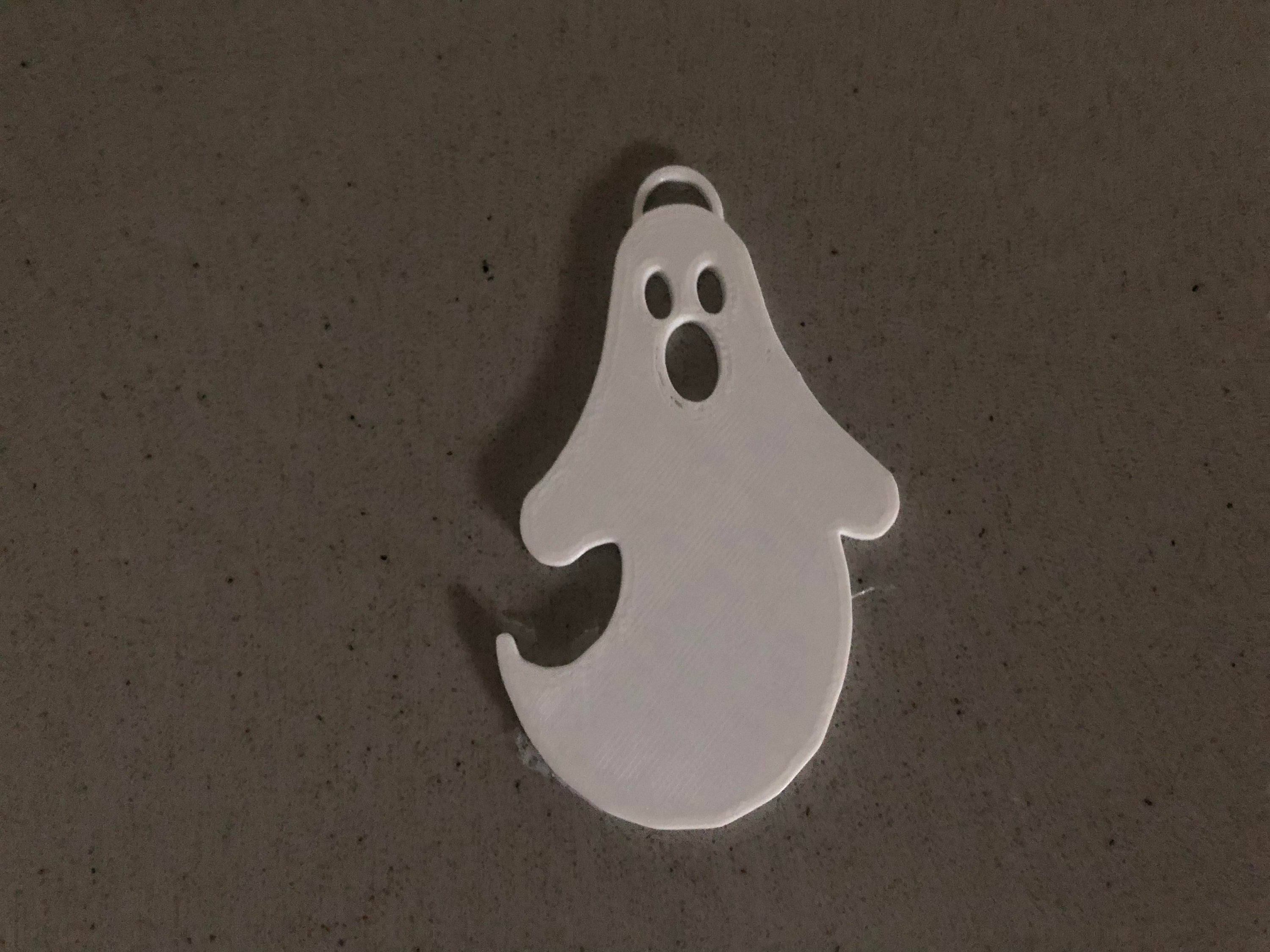 A collection of three unique ghost keychains in various styles, perfect for Halloween gifts and party favors.