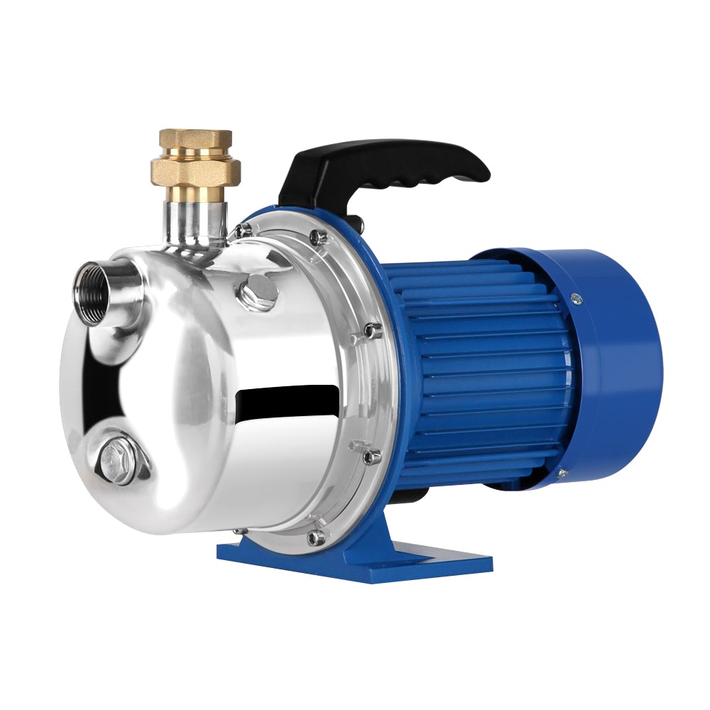 Giantz 2300W High Pressure Water Pump with stainless steel body and brass fittings, designed for home and garden use.