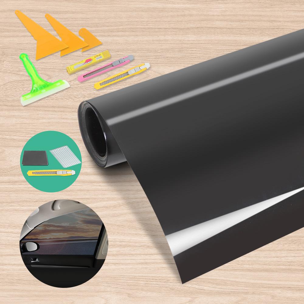 Giantz 35% 30M Window Tinting Kit with tools and film roll displayed on a white background.