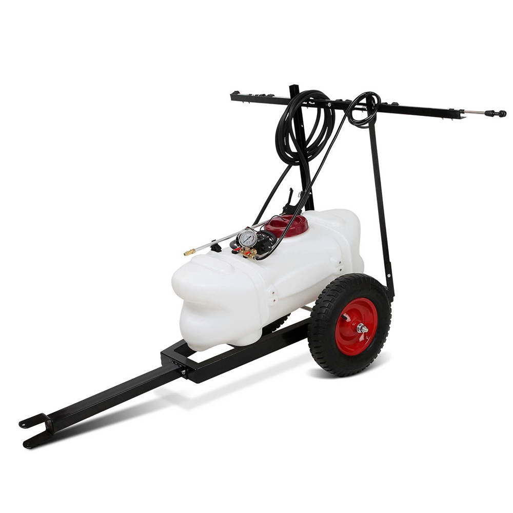 Giantz 60L ATV Weed Sprayer with heavy-duty trailer and rear boom, designed for efficient weed control.