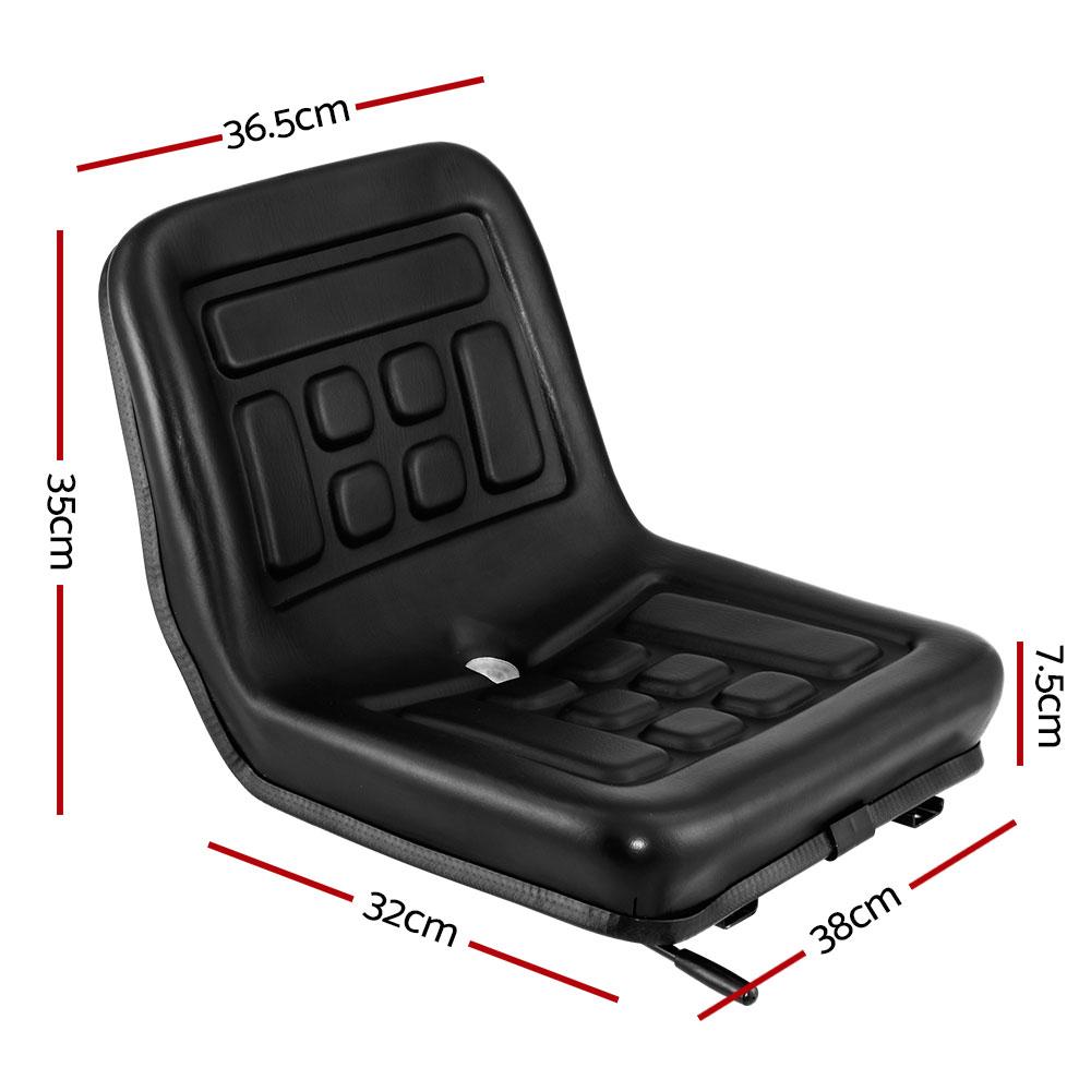 Giantz Tractor Seat designed for heavy machinery, featuring adjustable suspension and durable PU leather upholstery.