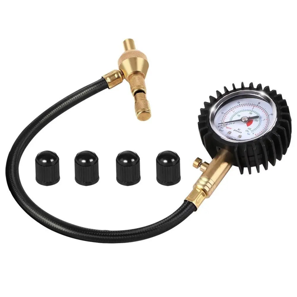 Giantz Tyre Deflater with Pressure Gauge Valve, featuring a durable design and easy-to-read display for accurate tyre pressure monitoring.