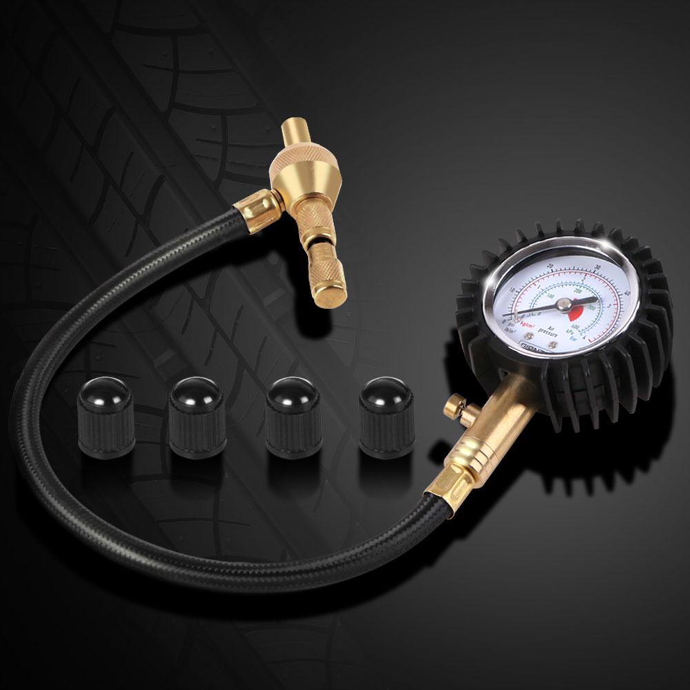 Giantz Tyre Deflater with Pressure Gauge Valve, featuring a durable design and easy-to-read display for accurate tyre pressure monitoring.