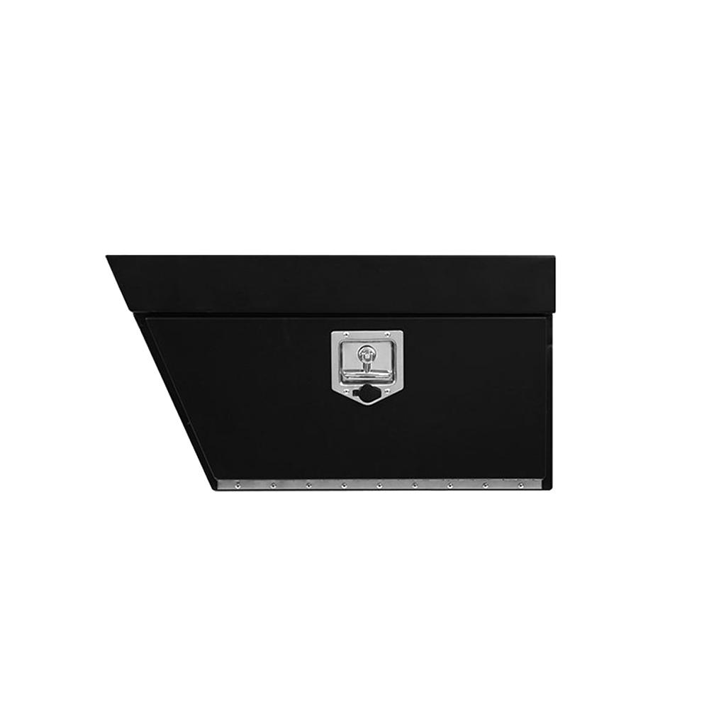 Giantz Ute Tool Box made of heavy-duty powder-coated steel, designed for under tray installation, featuring a front opening lid and T-handle lock.