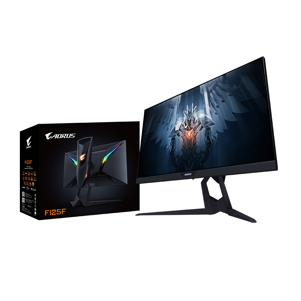 GIGABYTE AORUS FI25F-AP gaming monitor showcasing its sleek design and vibrant display.