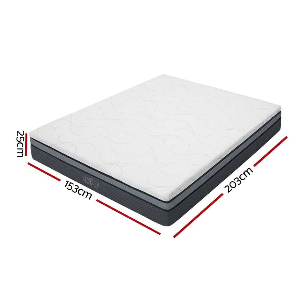 Giselle Bedding Cool Gel Memory Foam Mattress in Queen Size with a soft knitted fabric cover and multi-layer foam structure.