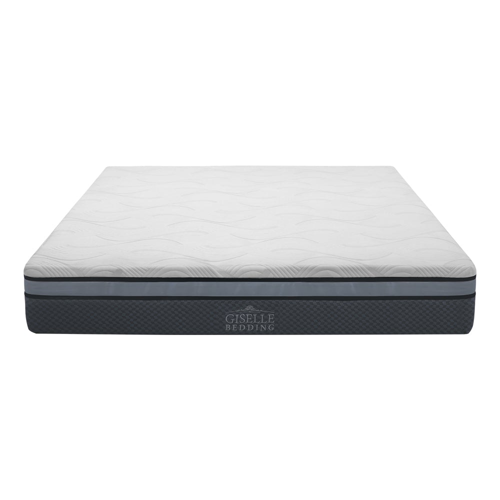 Giselle Bedding Cool Gel Memory Foam Mattress in Queen Size with a soft knitted fabric cover and multi-layer foam structure.