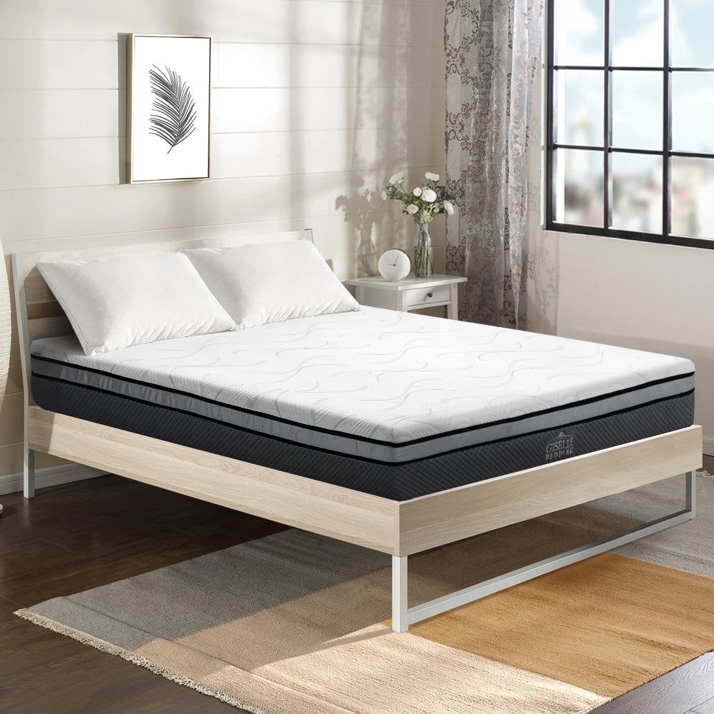 Giselle Bedding Cool Gel Memory Foam Mattress in Queen Size with a soft knitted fabric cover and multi-layer foam structure.