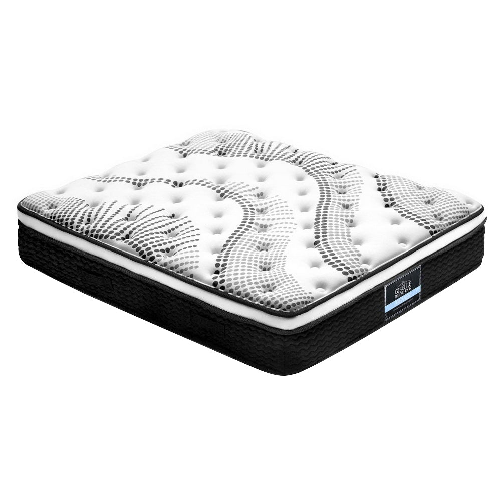 Giselle Bedding Como Euro Top Pocket Spring Mattress, 32cm thick, showcasing plush Euro Top padding and luxurious jacquard fabric.