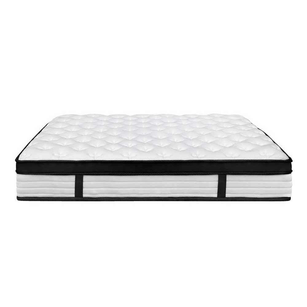 Giselle Bedding Devon Euro Top Pocket Spring Mattress with plush padding and luxury fabric, showcasing its 31cm thickness and elegant design.