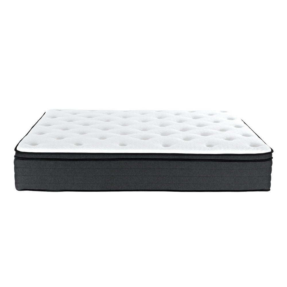 Giselle Bedding Eve Euro Top Pocket Spring Mattress, 34cm thick, featuring Belgium knitted fabric and 7-zone pocket springs for ultimate comfort.