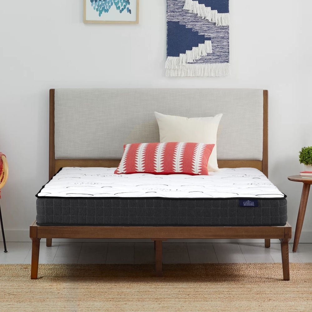 Giselle Bedding Glay Bonnell Spring Mattress, 16cm thick, double size, featuring soft quilting and high-density foam for comfort and support.