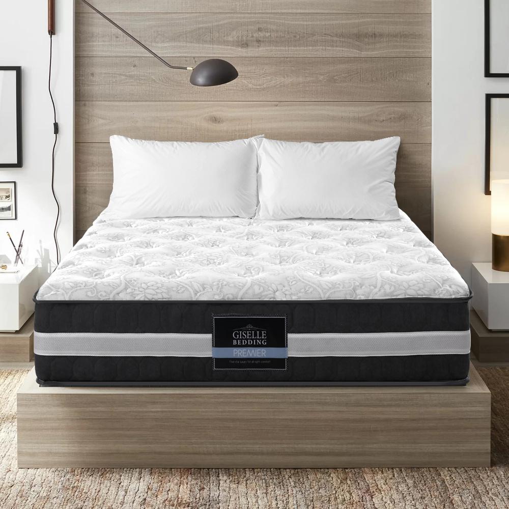 Giselle Bedding Lotus Tight Top Pocket Spring Mattress, 30cm thick, featuring Belgium knitted fabric and 7-zone pocket spring system.