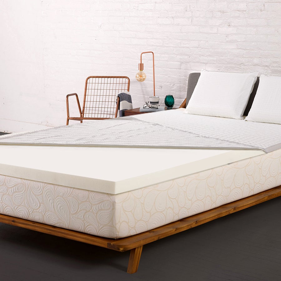 Giselle Bedding Memory Foam Mattress Topper with a luxurious 8cm thickness, featuring a removable jacquard cover, designed for ultimate comfort and support.